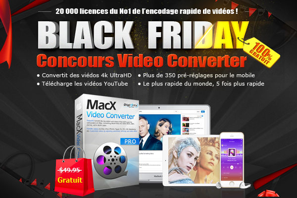 Concours ! Récupérez l'une des 1000 licences de MacX Video Converter Pro !