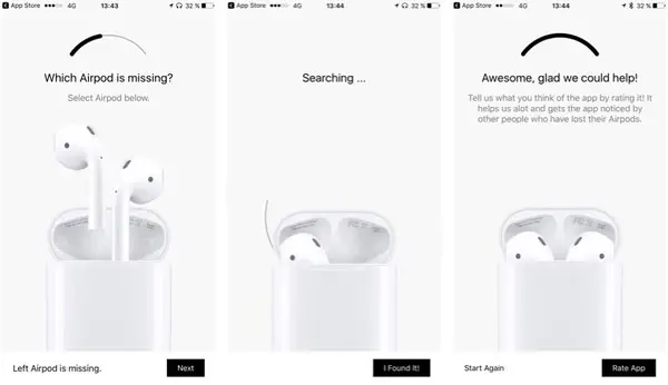 L'application Finder for AirPods éjectée de l'App Store