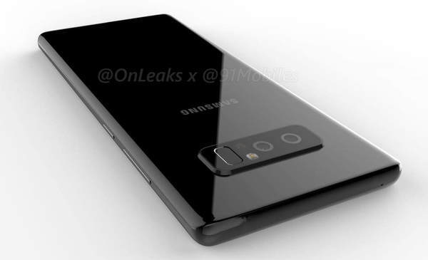 Illustration : Le Galaxy Note8 se dévoile dans une nouvelle maquette 3D