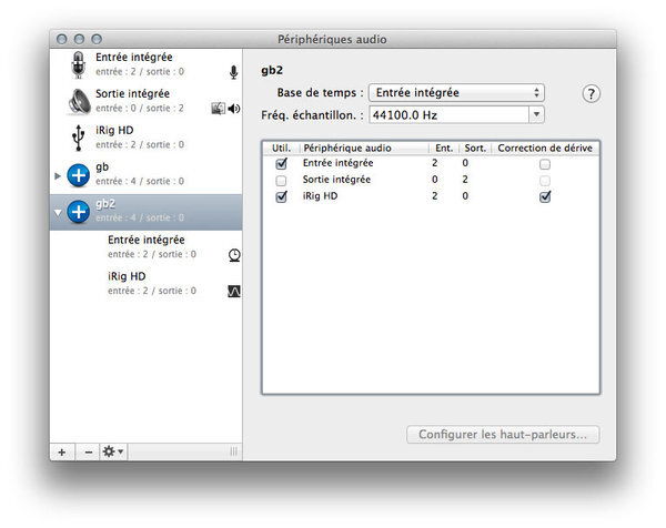 Astuce : créer une entrée audio combinée sous Mac OS X