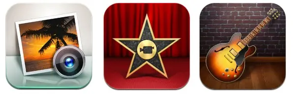 AppStore : mise à jour de GarageBand, iPhoto et iMovie