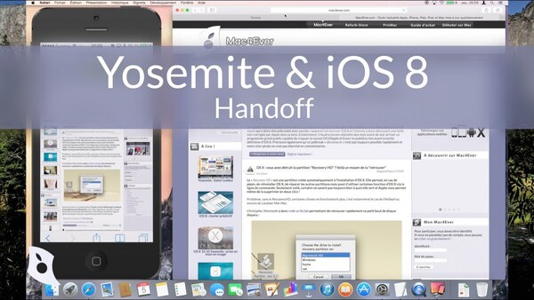 OS X 10.10 Yosemite & iOS 8 : Handoff