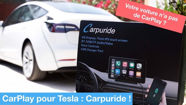 CarPlay WiFi chez Tesla ? Test de Carpuride, pour les voitures sans CarPlay