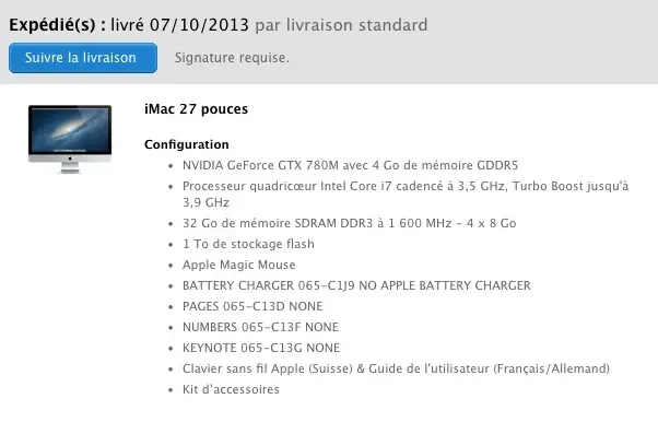 Les nouveaux iMac (en config' personnalisés) sont expédiés