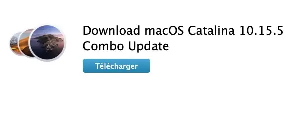 Apple propose la mise à jour combo de macOS Catalina 10.15.5 (4,8 Go)