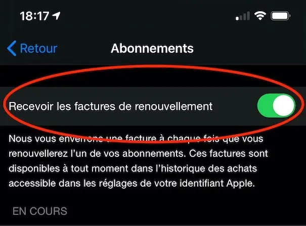 iOS : Apple permet de refuser de recevoir les factures de renouvellement d'abonnement