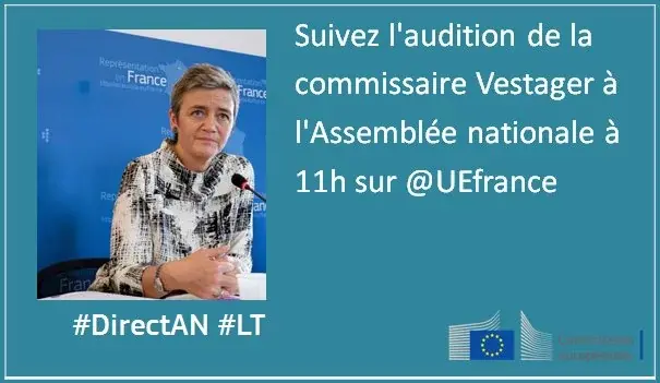 Margrethe Vestager, auditionnée par l'Assemblée Nationale, revient sur la situation d'Apple