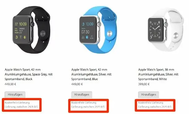 L'Apple Watch véritablement disponible seulement en mai ?!