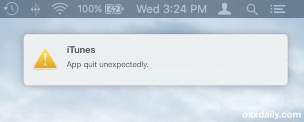 Astuce : afficher le "crash reporter" sous forme de notification sur OS X