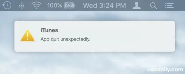 Astuce : afficher le "crash reporter" sous forme de notification sur OS X