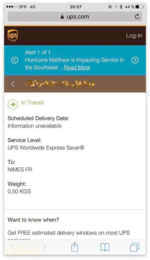 Les iPhone bloqués par l'ouragan Matthew chez UPS