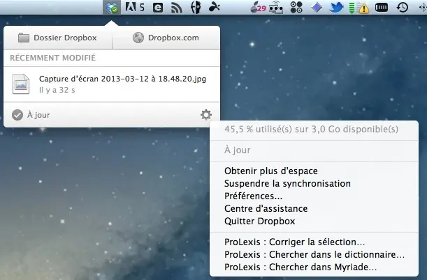 DropBox : une version 2.0 pour Mac avec un tout nouveau menu