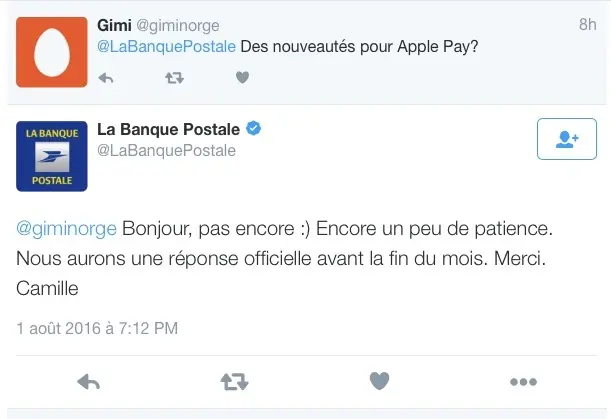 La Banque Postale bientôt compatible Apple Pay ? Une réponse officielle "avant la fin du mois"