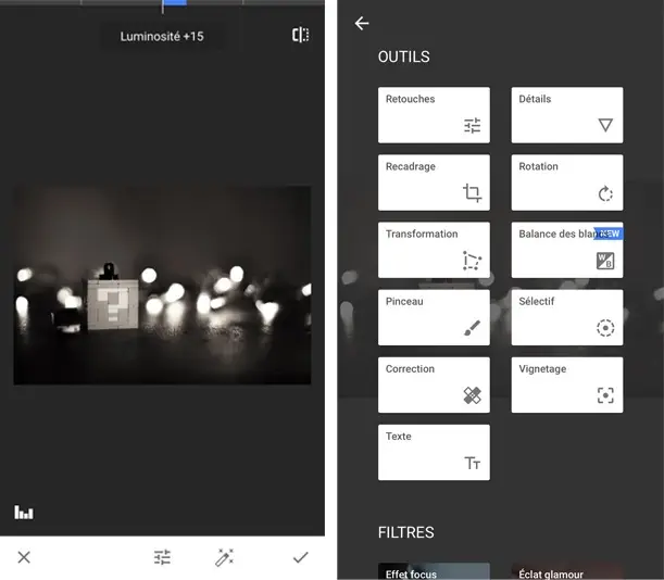 Snapseed permet désormais de changer la balance des blancs sur des photos en RAW