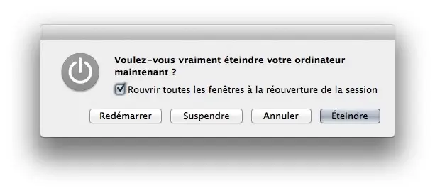 Astuce sous Mavericks : le bouton d'alimentation fonctionne différemment