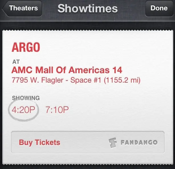 Siri iOS 6.1 sait acheter des tickets de cinéma aux USA