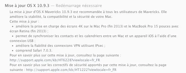 OS X 10.9.3 est disponible au téléchargement