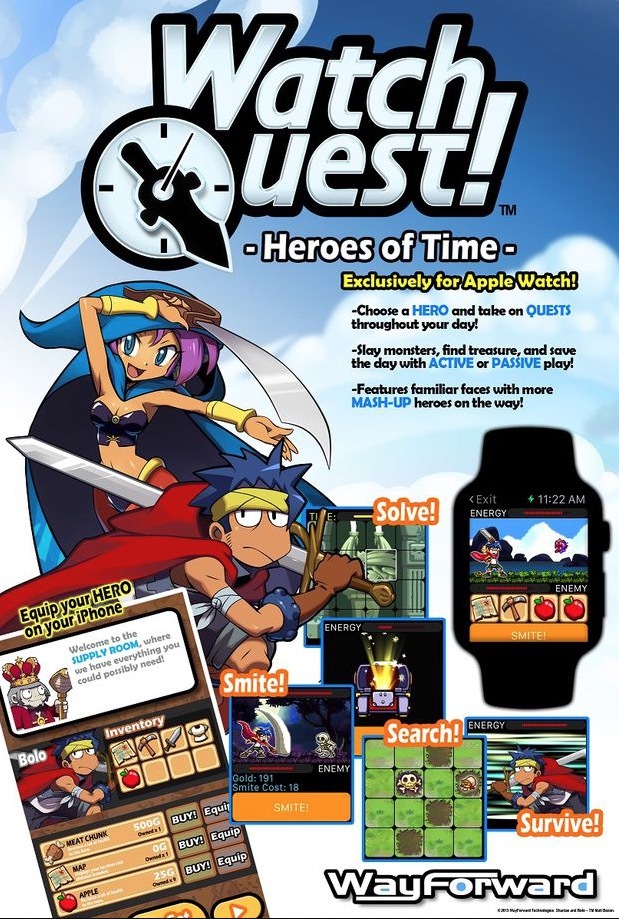 Watch Quest : Heroes of Time : le premier jeu complet pour l'Apple Watch ?