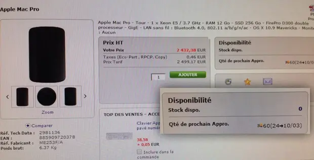 Les Mac Pro disponible dès le 10 mars chez les APR et en boutique ?