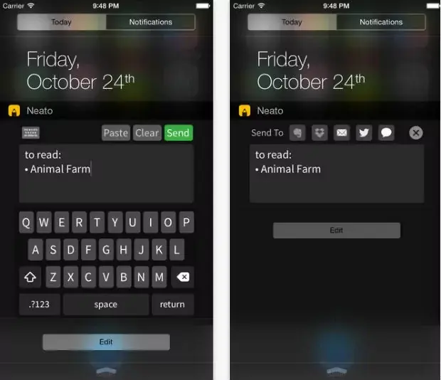 Les claviers n'ont pas leur place dans les widgets d'iOS 8