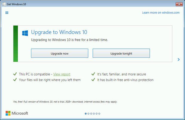 Microsoft insiste pour voir ses clients passer à Windows 10