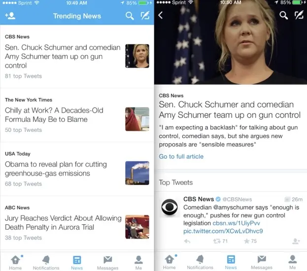 Un onglet "News" en préparation pour Twitter sur iOS et Android