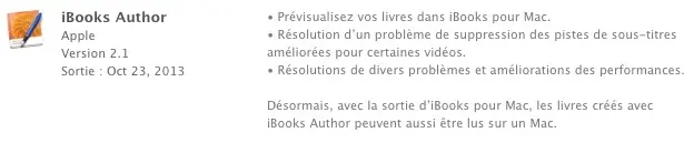 iBooks Author 2.1 permet de prévisualiser ses livres numériques sur Mac