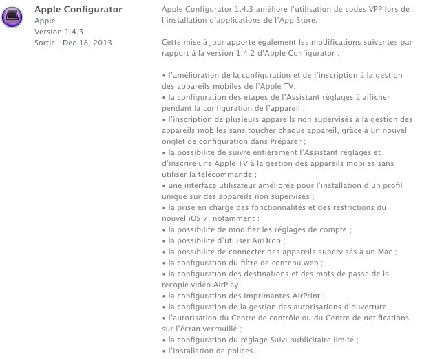 Apple Configurator gère mieux les achats en volume