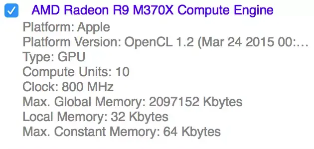 Nos premiers benchs (médiocres) de la Radeon R9 M370X du nouveau MacBook Pro