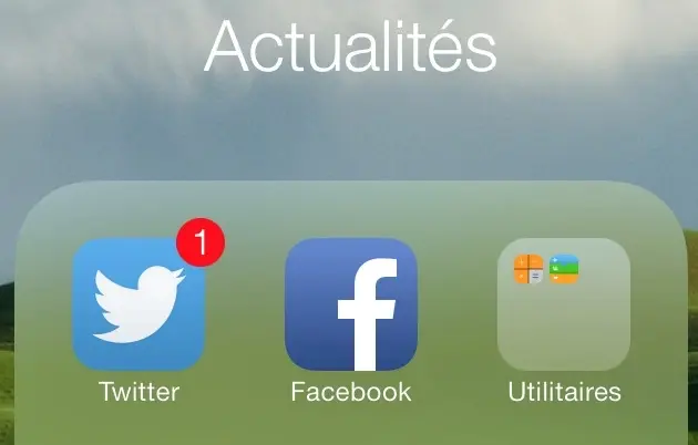 iOS 7 : on peut mettre un dossier... dans un dossier