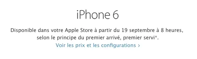 Il n'est plus possible de réserver un iPhone 6 à l'Apple Store