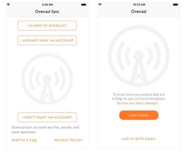 Podcasts : Overcast 4.2 met l'accent sur la confidentialité