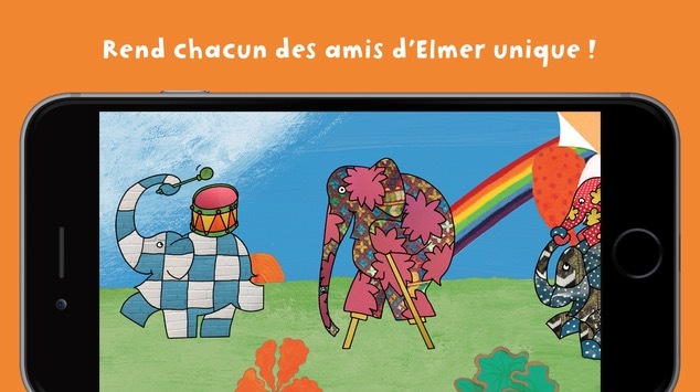 Le Patchwork Photo d'Elmer, l'éléphant multicolore, est en promotion sur l'App Store