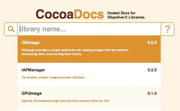 Spécial Dev : CocoaDocs, l'annuaire des bibliothèques Objective-C