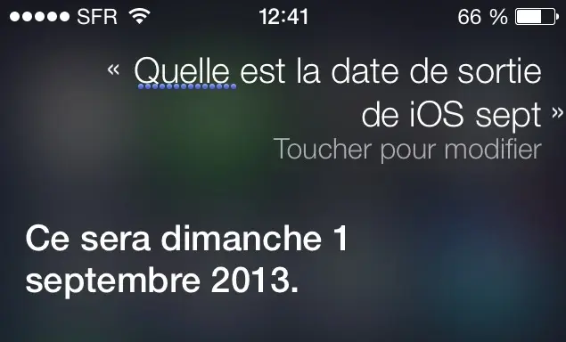 Insolite : Siri annonce la date de sortie d'iOS 7