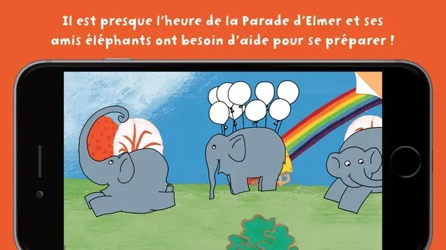 Le Patchwork Photo d'Elmer, l'éléphant multicolore, est en promotion sur l'App Store