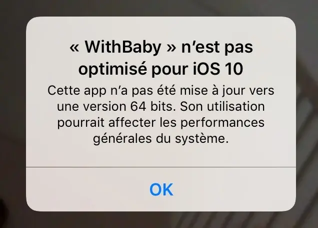 iOS 10 dénonce les apps non optimisées pour le 64-bits