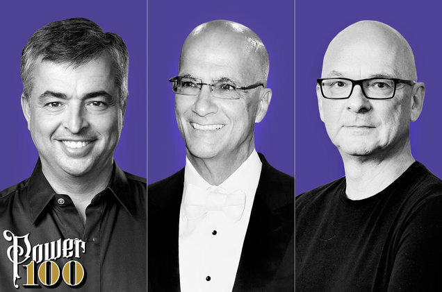 5 cadres d'Apple au Power 100 : Eddy Cue, Jimmy Iovine, Robert Kondrk, Larry Jackson et Boz