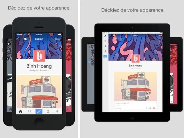 Tumblr vous permet de personnaliser le thème de votre blog à partir de son application iOS