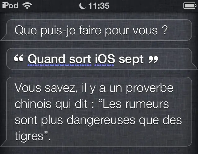 L'image du jour : Siri, quand sort iOS 7 ?