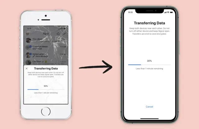 Signal peut désormais transférer les données vers un nouvel appareil iOS/iPadOS