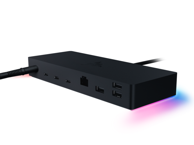 Illustration : Razer lance des Docks Thunderbolt 4 (avec des LED colorées, évidemment)