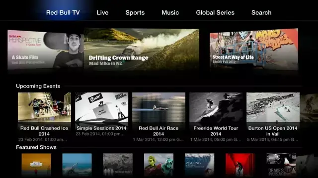 L'AppleTV reçoit la Red Bull TV