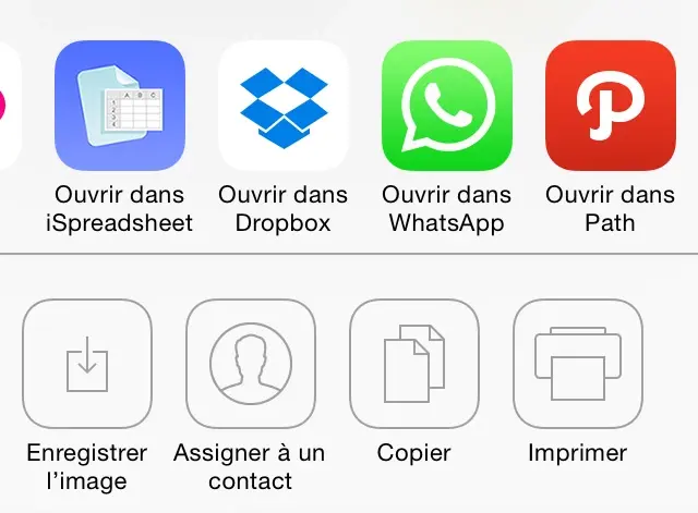 Astuce : ouvrir une image depuis mail (iOS) vers DropBox (ou autre)