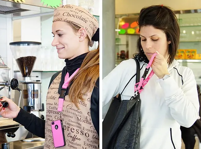 Un accessoire pour tenir son iPhone en laisse (ou en collier) avec une lani&egrave;re