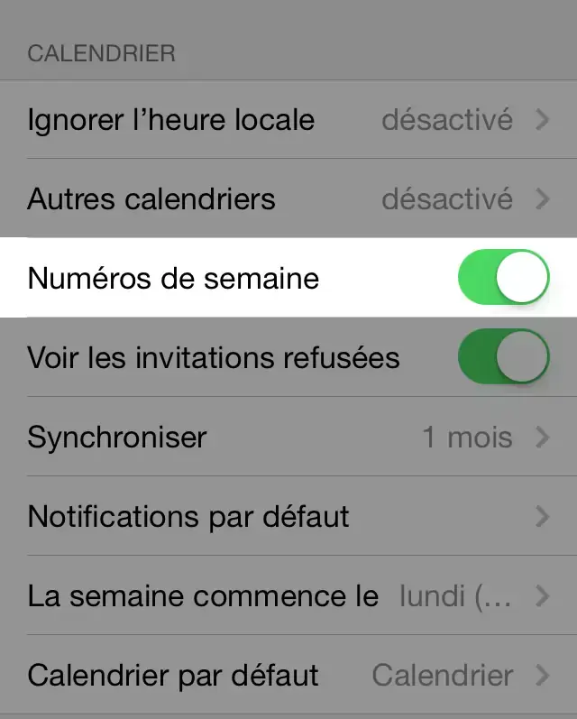 iOS 8 :  les numéros de semaine apparaissent enfin dans le calendrier !