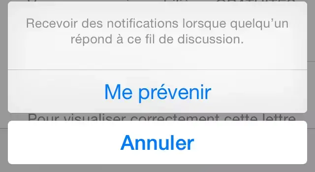 iOS 8 : Mail est capable de vous envoyer des notifications lors d'une réponse à un sujet donné