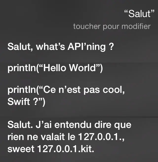 L'image du jour : sous iOS 8, SIRI s'amuse avec les développeurs