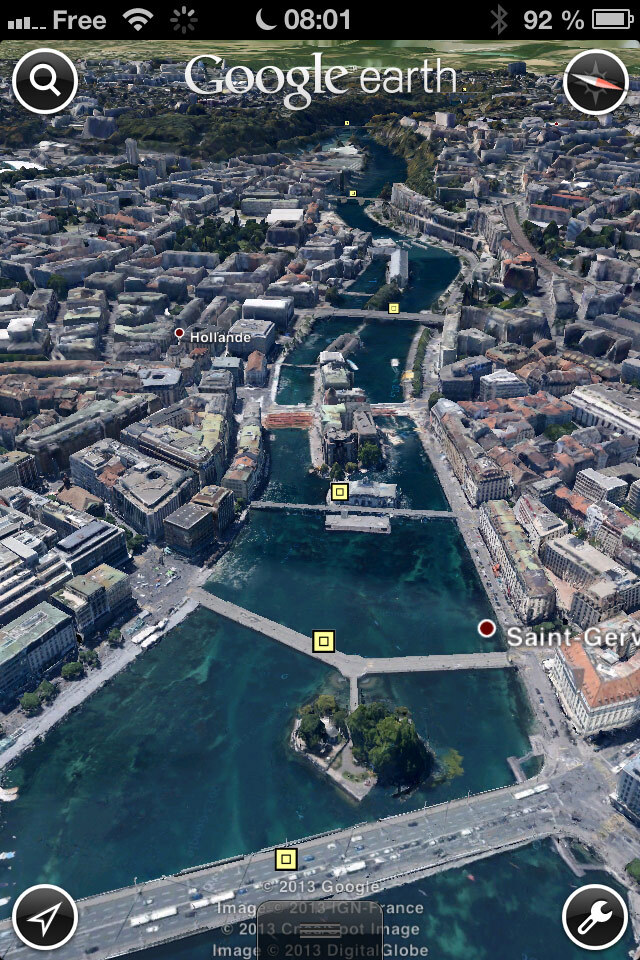 Google Earth : de nombreuses villes suisses en 3D