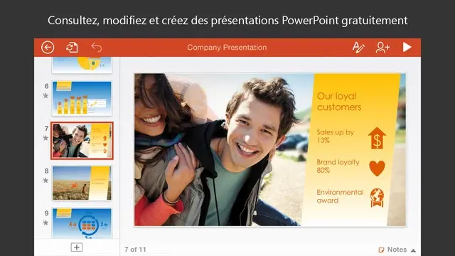 Office pour iOS : PowerPoint compatible AppleWatch